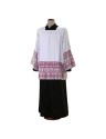 Cotton priest surplice with guipure and canonical lining (14)