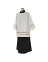 Priest surplice, ecru, machine-made, gold hem (15)