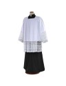 Priest surplice, white decorated with cotton guipure (16)