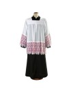 Priest surplice with decorated cotton guipure and canonical lining (27)