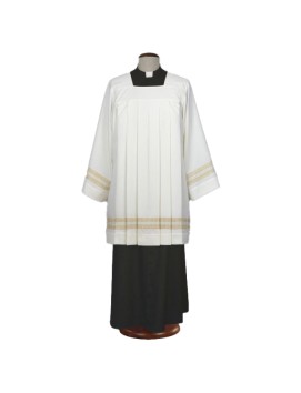 Priest surplice decorated with delicate embroidery (29)