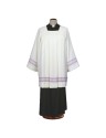 Priest surplice decorated with delicate purple embroidery (30)
