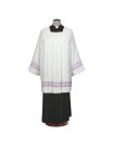 Priest surplice decorated with delicate purple embroidery (30)