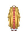 Gold chasuble with red woven stripes (A2)