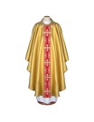 Gold chasuble with red woven stripes (A2)