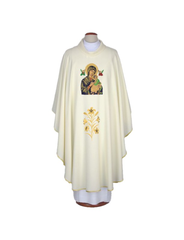 Embroidered chasuble with image of Our Lady of Perpetual Help (A3)