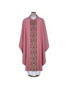 Pink chasuble with woven belt (A8)