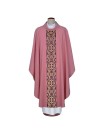 Pink chasuble with woven belt (A8)