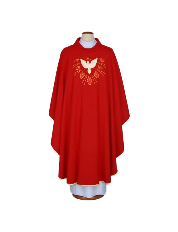 Embroidered chasuble with Holy Spirit motif (A11)