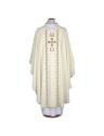 Ecru embroidered chasuble Alfa and Omega (A14)