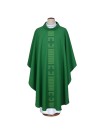 Green embroidered chasuble with cross motif (A20)