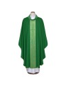 Green embroidered chasuble with cross motif (A23)