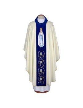 Embroidered chasuble with image of Our Lady of Fatima (A26)