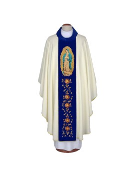 Embroidered chasuble with image of Our Lady of Guadalupe (A28)