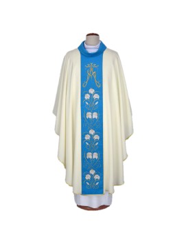 Embroidered chasuble with Marian motif (A29)