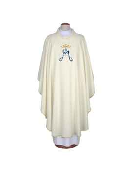Embroidered chasuble with Marian motif (A30)
