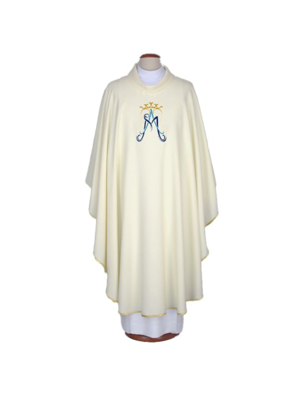 Embroidered chasuble with Marian motif (A30)