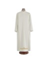 Ecru priest's alb, decorated with embroidery - Roman cut (A48)