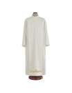 Ecru priest's alb, decorated with embroidery - Roman cut (A48)