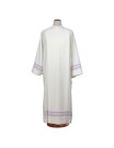 Priest alb decorated with delicate purple embroidery (A50)
