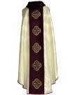Embroidered chasuble with Lamb of God - rosette, velvet belt (T5)