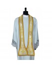 Roman chasuble, brocade fabric - maniple, burse, veil, stole (7K)