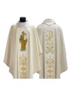 Embroidered chasuble with image of St. Joseph