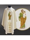 Embroidered chasuble with image of St. Joseph