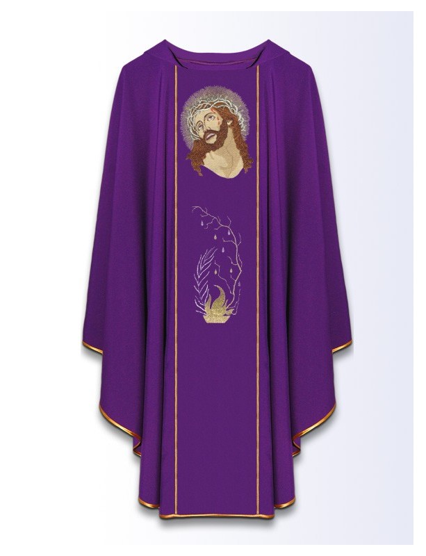 Chasuble purple - crown of thorns (CHR-3)
