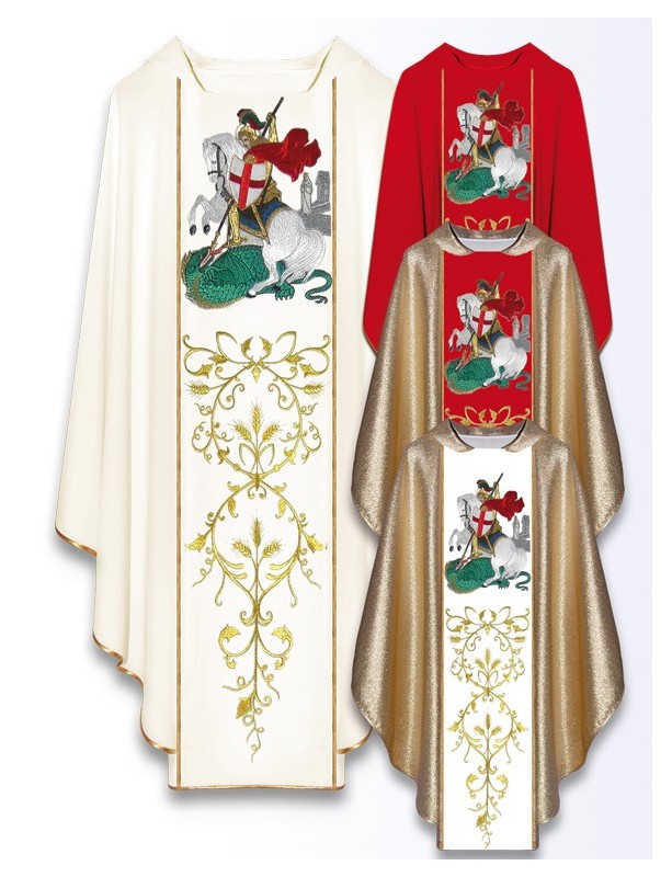 Casulla con la imagen de San Jorge
