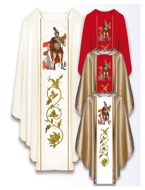 Chasuble avec image de saint Florian