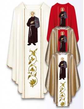 Chasuble with image of St. Maximilian Maria Kolbe