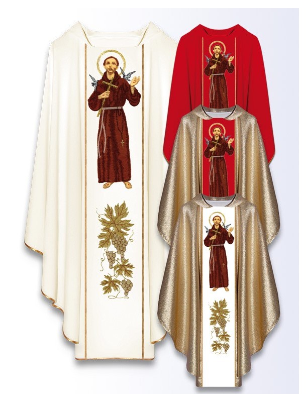 Messgewand mit dem Bild des Heiligen Franziskus