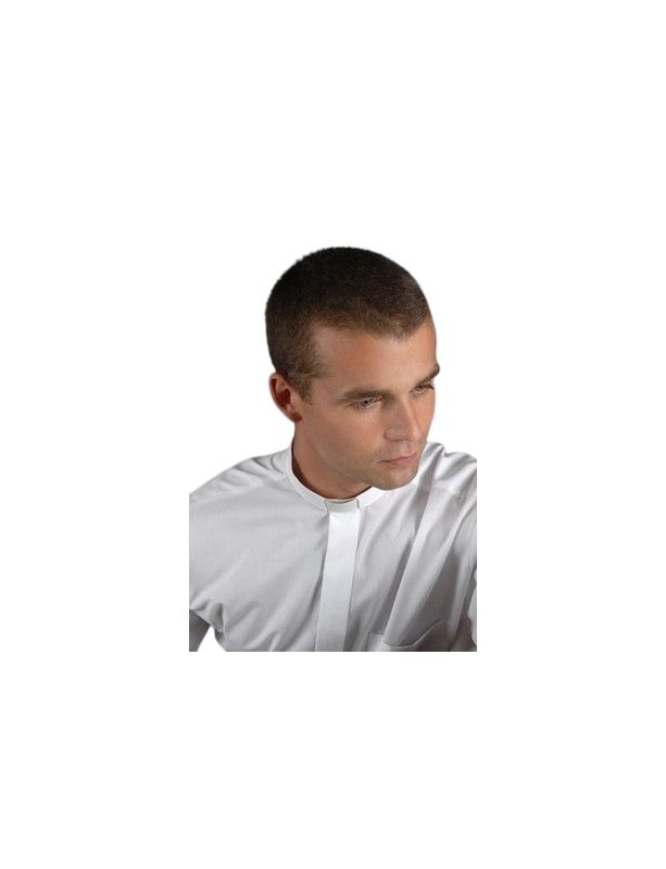 Camisa de clero de manga curta