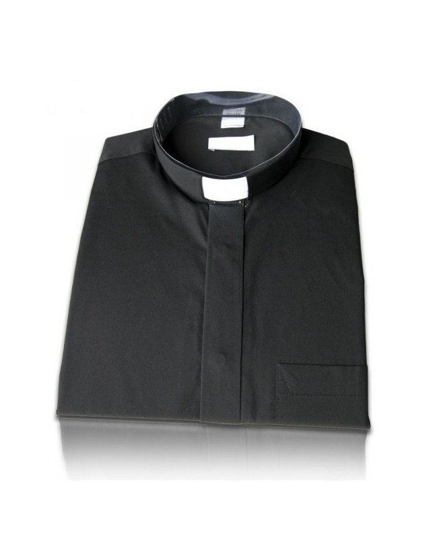 Koszula kapłańska na spinki pojedyncze – długi rękaw