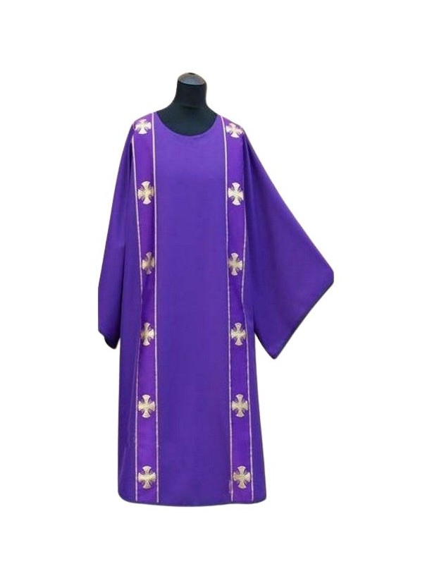 Dalmată purpurie + stolă (2 centuri)