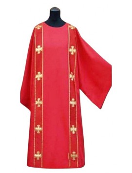 Dalmatic red + stole (2 belts)