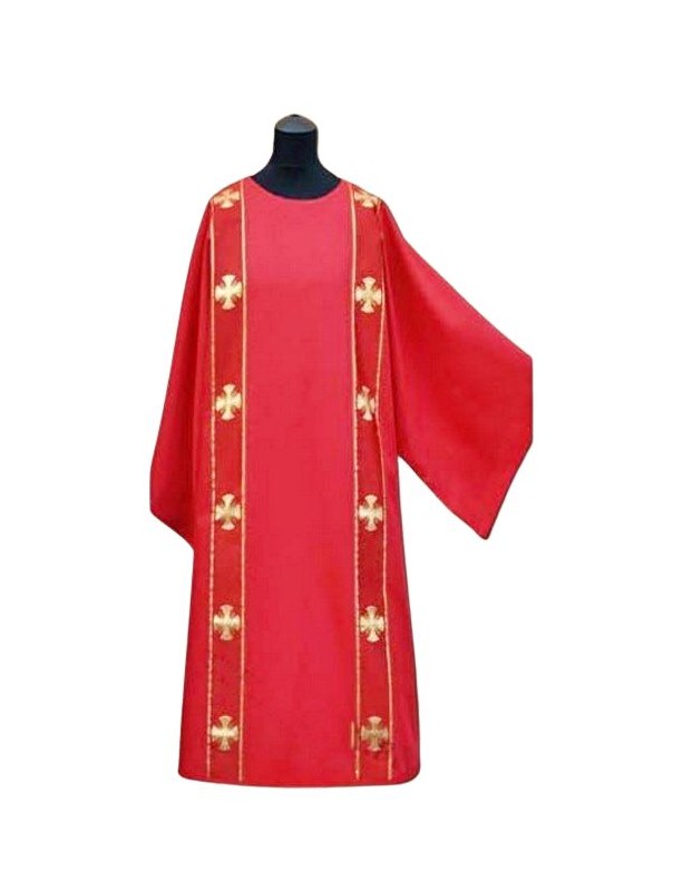 Dalmatic red + stole (2 belts)