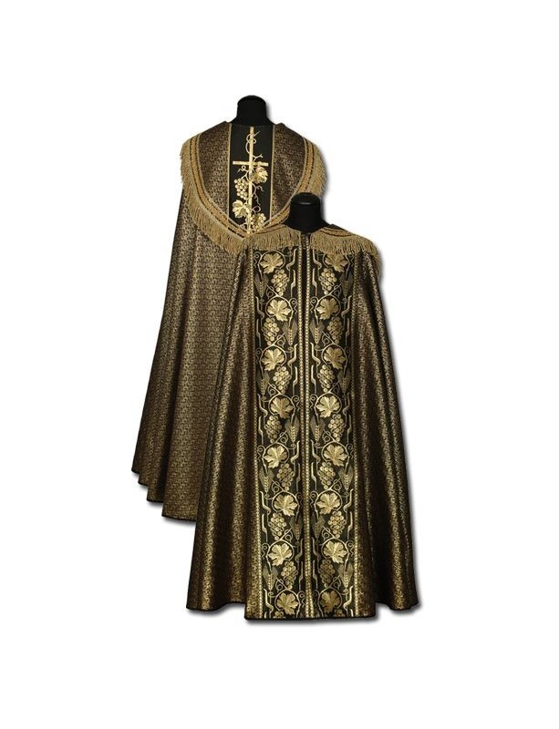 Goldmantel mit schwarzem Zusatz