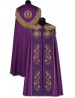Hand embroidered purple cope