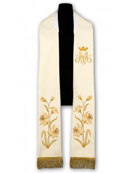 Marian clergy stole - embroidered (203)