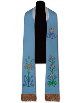 Marian clergy stole - embroidered (204)