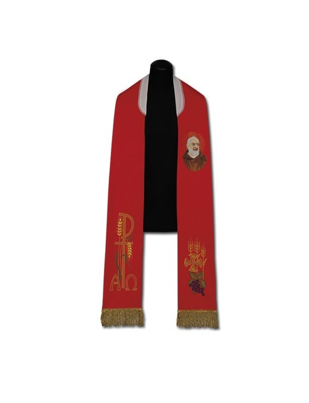 Father Pio red priest's stole (213)