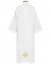 Priest alb with embroidered gold cross (1)