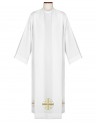 Priest alb embroidered gold Jerusalem cross