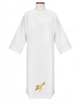 Alba sacerdotal bordada (cáliz)