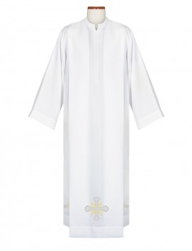 Alva de sacerdote bordada com cruz (3)