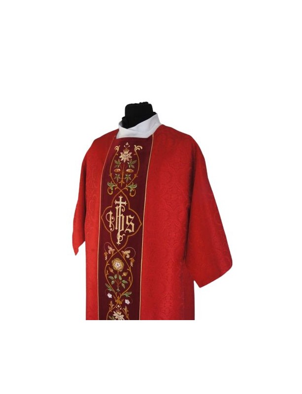 Dalmatica romana - tessuto jacquard - cintura in velluto