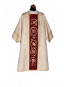 Dalmatic roman type - brocade fabric - IHS