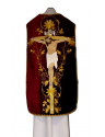 Ornat rzymski aksamit - Jezus ukrzyżowany